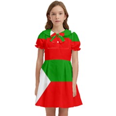 Avar People Kids  Bow Tie Puff Sleeve Dress