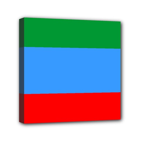 Dagestan Flag Mini Canvas 6  X 6  (stretched) by tony4urban