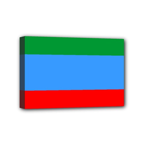 Dagestan Flag Mini Canvas 6  X 4  (stretched) by tony4urban