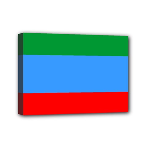 Dagestan Flag Mini Canvas 7  X 5  (stretched) by tony4urban