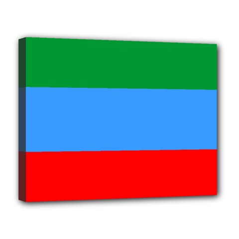 Dagestan Flag Canvas 14  X 11  (stretched) by tony4urban