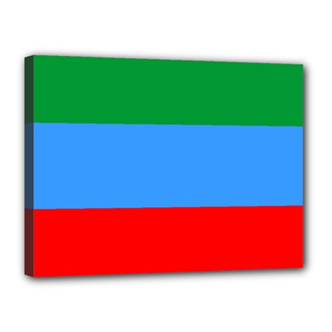 Dagestan Flag Canvas 16  X 12  (stretched) by tony4urban