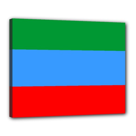 Dagestan Flag Canvas 20  X 16  (stretched) by tony4urban