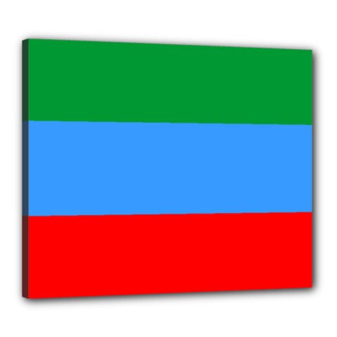 Dagestan Flag Canvas 24  X 20  (stretched) by tony4urban