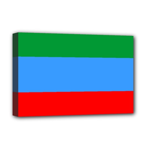 Dagestan Flag Deluxe Canvas 18  X 12  (stretched) by tony4urban