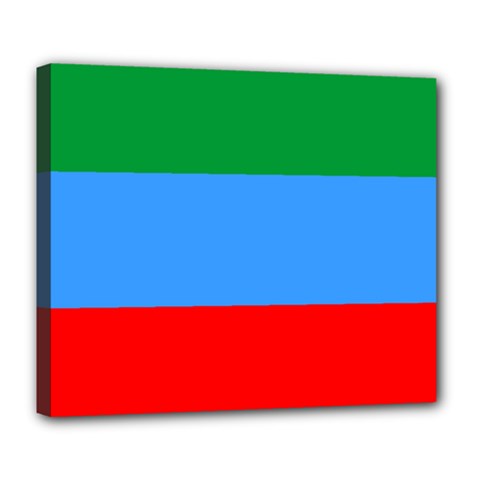 Dagestan Flag Deluxe Canvas 24  X 20  (stretched) by tony4urban