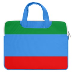 Dagestan Flag Macbook Pro 13  Double Pocket Laptop Bag by tony4urban