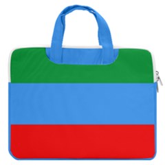 Dagestan Flag Macbook Pro 16  Double Pocket Laptop Bag  by tony4urban