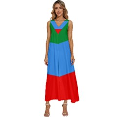 Dagestan Flag V-neck Sleeveless Loose Fit Overalls by tony4urban