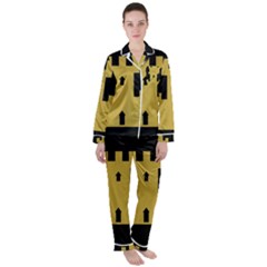 Finnmark Flag Women s Long Sleeve Satin Pajamas Set	