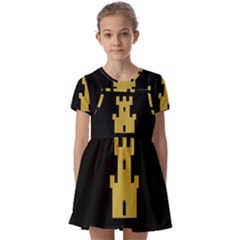 Finnmark Flag Kids  Short Sleeve Pinafore Style Dress