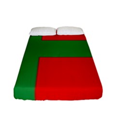 Bornholm Denmark Flag Fitted Sheet (full/ Double Size) by tony4urban