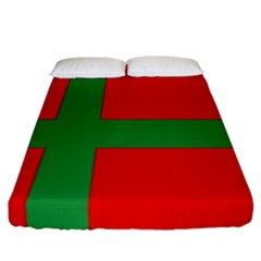 Bornholm Denmark Flag Fitted Sheet (california King Size) by tony4urban