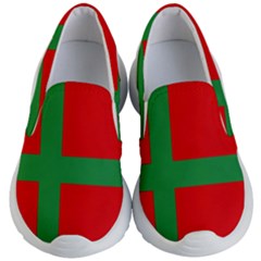 Bornholm Denmark Flag Kids Lightweight Slip Ons by tony4urban