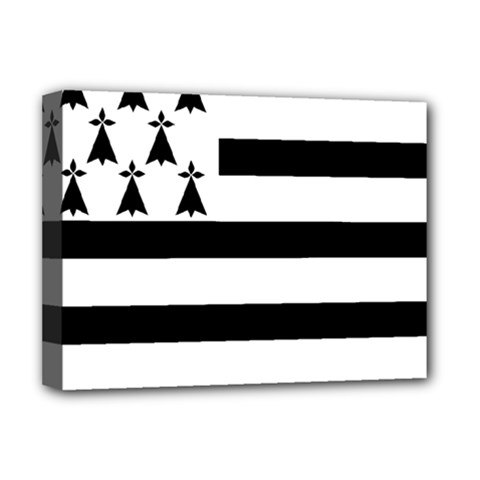 Brittany Flag Deluxe Canvas 16  X 12  (stretched)  by tony4urban