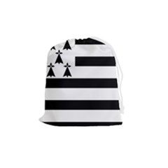 Brittany Flag Drawstring Pouch (medium) by tony4urban