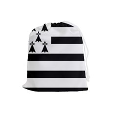 Brittany Flag Drawstring Pouch (large) by tony4urban