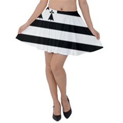 Brittany Flag Velvet Skater Skirt by tony4urban