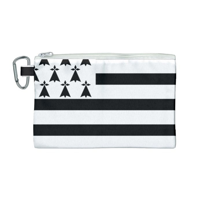 Brittany Flag Canvas Cosmetic Bag (Medium)