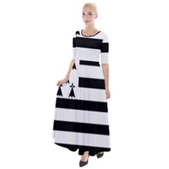 Brittany Flag Half Sleeves Maxi Dress by tony4urban