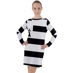 Brittany Flag Long Sleeve Hoodie Dress by tony4urban