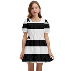 Brittany Flag Kids  Short Sleeve Dolly Dress by tony4urban