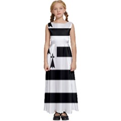 Brittany Flag Kids  Satin Sleeveless Maxi Dress by tony4urban