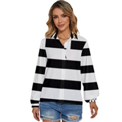 Brittany Flag Women s Long Sleeve Button Down Shirt