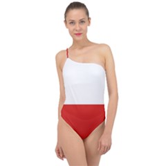 Banskobystricky Flag Classic One Shoulder Swimsuit by tony4urban