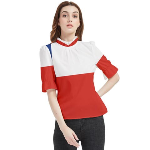 Banskobystricky Flag Frill Neck Blouse by tony4urban