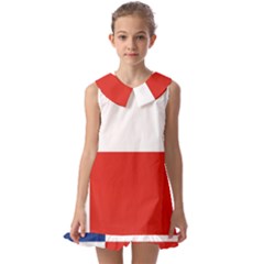 Banskobystricky Flag Kids  Pilgrim Collar Ruffle Hem Dress