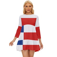 Banskobystricky Flag Long Sleeve Babydoll Dress by tony4urban