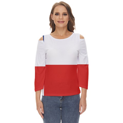 Banskobystricky Flag Cut Out Wide Sleeve Top by tony4urban