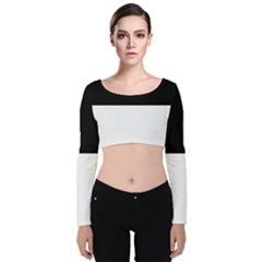 Fribourg Velvet Long Sleeve Crop Top