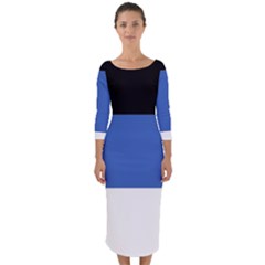 Estonia Quarter Sleeve Midi Bodycon Dress by tony4urban