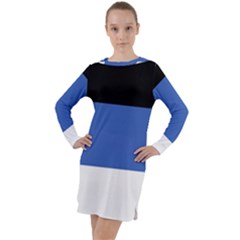 Estonia Long Sleeve Hoodie Dress by tony4urban