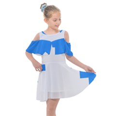 Akershus Flag Kids  Shoulder Cutout Chiffon Dress by tony4urban