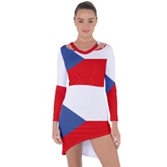 Czech Republic Asymmetric Cut-out Shift Dress by tony4urban