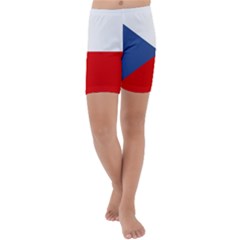 Czech Republic Kids  Lightweight Velour Capri Yoga Leggings