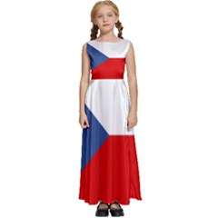 Czech Republic Kids  Satin Sleeveless Maxi Dress by tony4urban