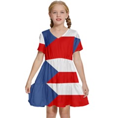 Czech Republic Kids  Short Sleeve Tiered Mini Dress by tony4urban