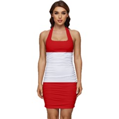 Austria Sleeveless Wide Square Neckline Ruched Bodycon Dress