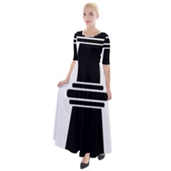 Basel Stadt Half Sleeves Maxi Dress by tony4urban