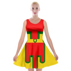 Auvergne Flag Velvet Skater Dress by tony4urban