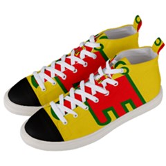 Auvergne Flag Men s Mid-top Canvas Sneakers by tony4urban