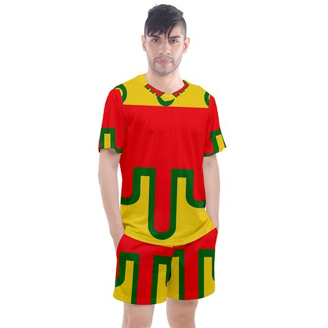 Auvergne Flag Men s Mesh Tee And Shorts Set by tony4urban