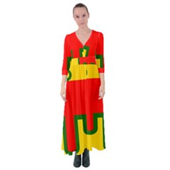 Auvergne Flag Button Up Maxi Dress by tony4urban