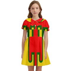 Auvergne Flag Kids  Bow Tie Puff Sleeve Dress by tony4urban