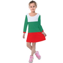 Bulgaria Kids  Long Sleeve Velvet Dress by tony4urban