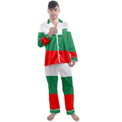 Bulgaria Men s Long Sleeve Satin Pajamas Set